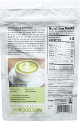 Sunfood Superfoods Organic Matcha Green Tea Powder - 4 Oz - Image 6