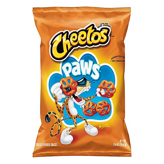 CHEETOS Snacks Cheese Flavored Paws - 2.625 Oz