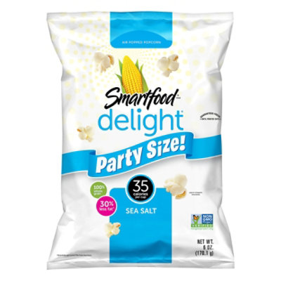 Smartfood delight Popcorn Sea Salt Party Size - 6 Oz - Image 1