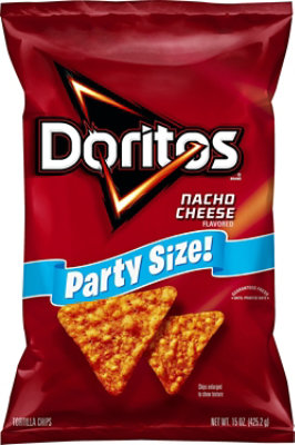 Doritos Tortilla Chips Nacho Cheese Party Size - 15 Oz - Image 2
