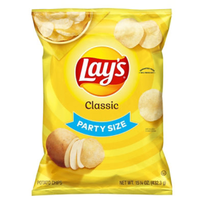LAY'S POTATO CHIPS CLASSIC PARTY SIZE 15.75 OZ BAG