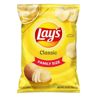 Lays Potato Chips Classic Family Size 10 Oz Albertsons