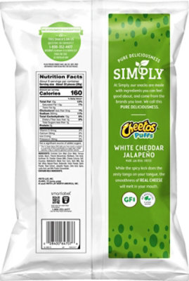 CHEETOS Simply Puffs Cheese Flavored Snacks White Cheddar Jalapeno - 10.5 Oz - Image 6