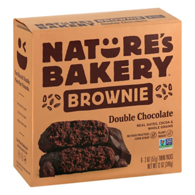 Natures Bakery Brownie Double Chocolate Chocolate - 6-2 Oz