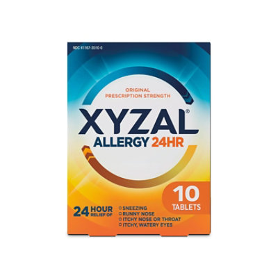 XYZAL Allergy Antihistamine Tablets 24 Hr Original Prescription Strength 5 mg - 10 Count