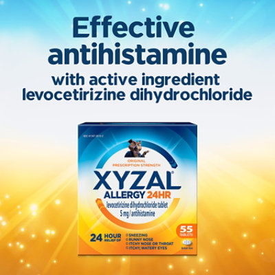 Xyzal 24HR Allergy Relief Medicine Prescription Strength - 55 Count - Image 8