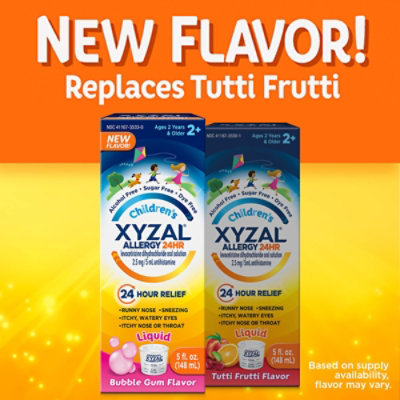 Children's Xyzal 24HR Allergy Medicine Bubble Gum Liquid - 5 Fl. Oz. - Image 3