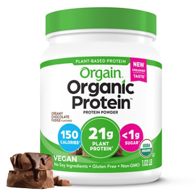 Orgain Organic Protein Plant Based Powder Creamy Chocolate Fudge - 1.02 Lb - Image 1