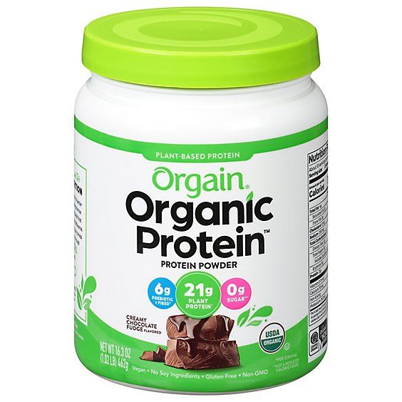 Orgain Organic Protein Plant Based Powder Creamy Chocolate Fudge - 1.02 Lb