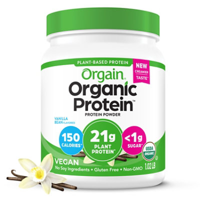 Orgain Organic Protein Plant Based Powder Vanilla Bean - 1.02 Lb - Image 1