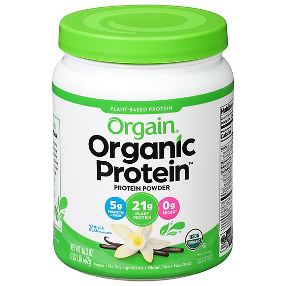 Orgain Organic Protein Plant Based Powder Vanilla Bean - 1.02 Lb