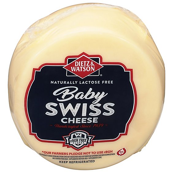 Dietz & Watson Baby Swiss Cheese - 0.50 Lb
