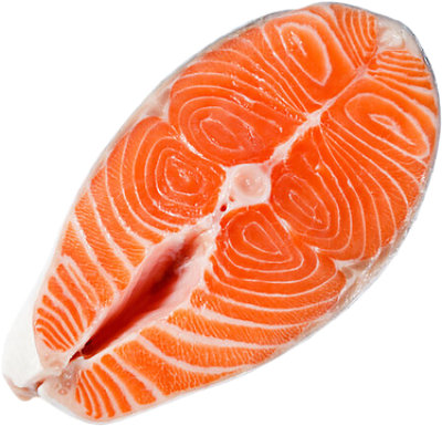 Fresh Farm Raised Atlantic Salmon Steak Color Added - 1 lb