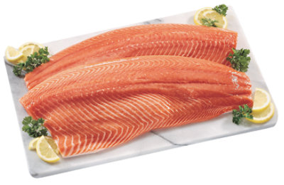 Atlantic Salmon Fillet Farmed Fresh Color Added Service Case - 1 Lb