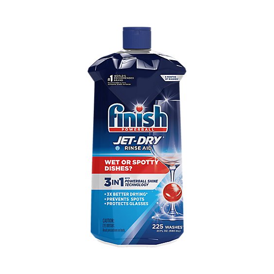 Finish Jet-Dry Rinse Aid Dishwasher Rinse Agent and Drying Agent - 23 Oz