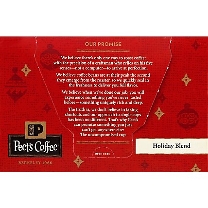 Peets Coffee Coffee Arabica K-Cup Packs Deep Roast Holiday Blend - 10-0.45 Oz - Image 3