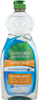 Seventh Generation Dish Liquid & Hand Wash Purely Clean Lemon & Tea Tree Scent - 22 Fl. Oz. - Image 2
