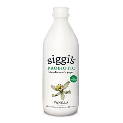 Siggi's Probiotic Drinkable Nonfat Vanilla Yogurt - 32 Oz - Albertsons