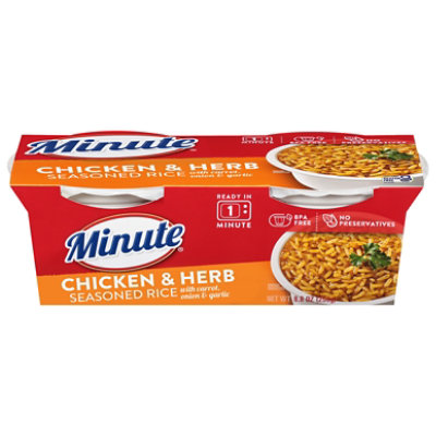 Minute Chicken And Herb Seasoned Rice Ready to Serve In Cup 2 Count - 8.8 Oz - Image 1