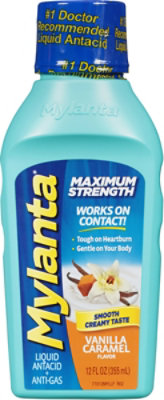 Mylanta Liquid Antacid + Anti-Gas Maximum Strength Vanilla Caramel - 12 Fl. Oz. - Image 2