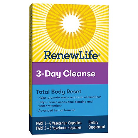 Renew Life Total Body Reset Capsules 3 Day Cleanse - 12 Count