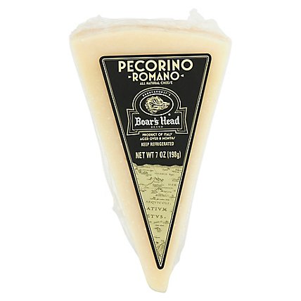 Boar's Head Peccorino Romano Pre Cut Cheese Wedge - 7 Oz - Image 1