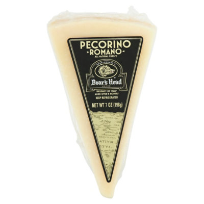 Boar's Head Peccorino Romano Pre Cut Cheese Wedge - 7 Oz