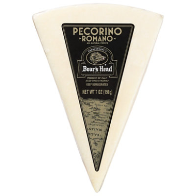 Boar's Head Peccorino Romano Pre Cut Cheese Wedge - 7 Oz