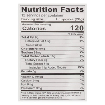 Cupcakes Mini Gluten Free Nut Fr Vanilla - 11.85 O - Image 3