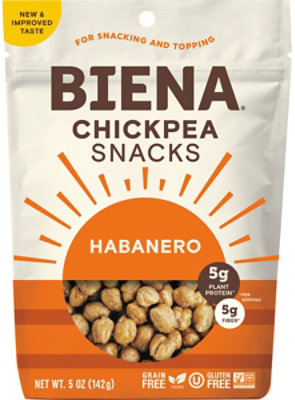 Biena Chickpea Snacks Roasted Habanero - 5 Oz - Image 2