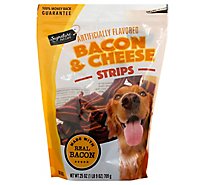 Signature Pet Care Dog Strips Bacon & Cheese Flavored - 25 Oz