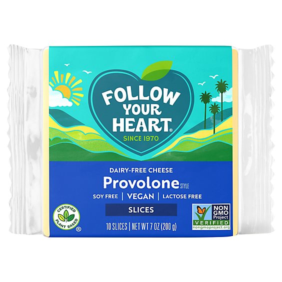Follow Your Heart Dairy Free Provolone Slice Cheese Alternative - 7 Oz