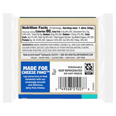 Follow Your Heart Dairy Free Provolone Slice Cheese Alternative - 7 Oz - Image 2
