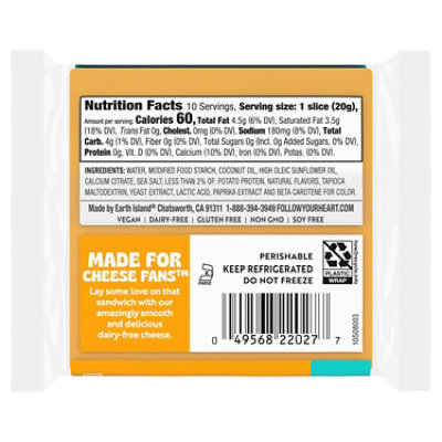 Follow Your Heart Dairy-Free American Slices - 7 Oz - Image 2