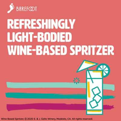 Barefoot Spritzer Rose Wine Single Serve Cans - 4-250 Ml - Image 4
