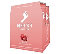 Barefoot Spritzer Rose Wine Single Serve Cans - 4-250 Ml