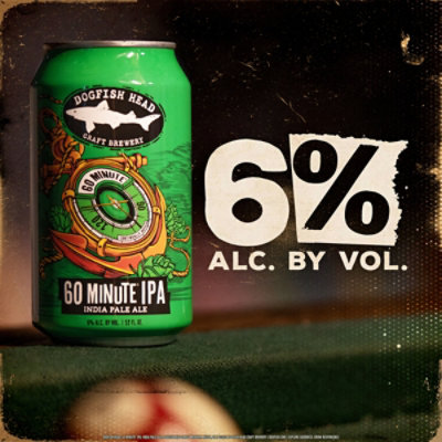 Dogfish Head Beer India Pale Ale 60 Minute IPA Pack In Cans - 12-12 Fl. Oz. - Image 5
