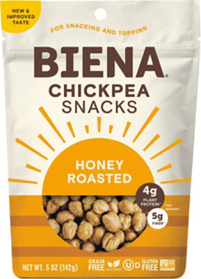 Biena Chickpea Roasted Honey - 5 Oz