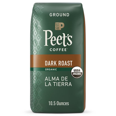 Peet's Coffee Organic Alma De La Tierra Dark Roast Ground Coffee Bag - 10.5 Oz - Image 1