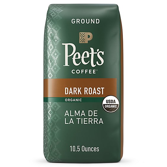 Peet's Coffee Organic Alma De La Tierra Dark Roast Ground Coffee Bag - 10.5 Oz