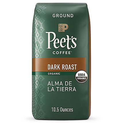 Peet's Coffee Organic Alma De La Tierra Dark Roast Ground Coffee Bag - 10.5 Oz - Image 1