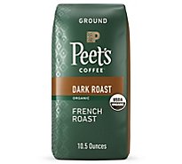 Peet's Coffee Organic French Roast Dark Roast Ground Coffee Bag - 10.5 Oz