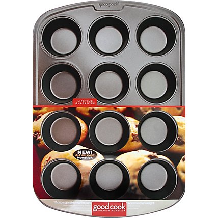 Good Cook Pan Cupcake Muffin Premium Nonstick 12 Cup - Each - Image 2