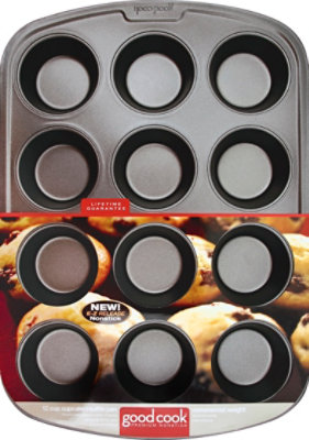 Good Cook Pan Cupcake Muffin Premium Nonstick 12 Cup - Each - Image 2