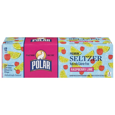 Polar Seltzer 100% Natural Calorie-Free Raspberry Lime Cans - 12-12 Fl. Oz. - Image 4