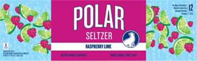 Polar Seltzer 100% Natural Calorie-Free Raspberry Lime Cans - 12-12 Fl. Oz. - Image 7