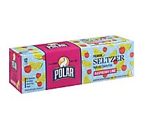 Polar Seltzer 100% Natural Calorie-Free Raspberry Lime Cans - 12-12 Fl. Oz.