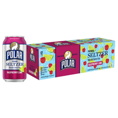 Polar Seltzer 100% Natural Calorie-Free Raspberry Lime Cans - 12-12 Fl. Oz.