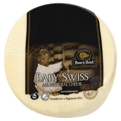 Boars Head Cheese Swiss Baby Swiss Fresh Slice - 0.50 LB - Image 1