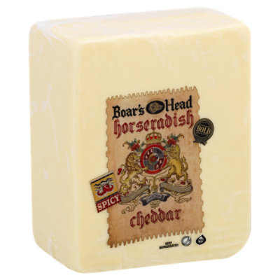 Boars Head Cheese Cheddar Horseradish Fresh Slice - 0.50 Lb